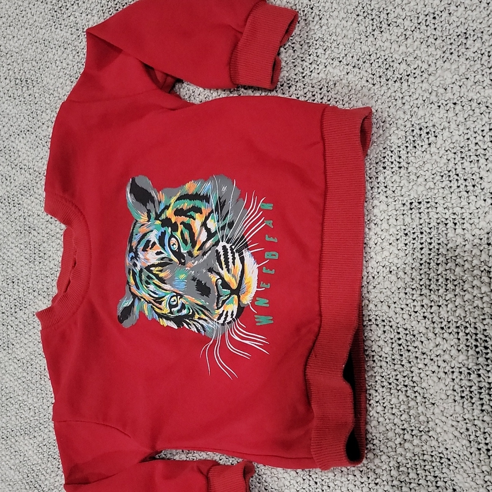Red tiger sweatshirt size 2T